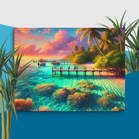 Tropical Escape Canvas - From Sea To Shining Art