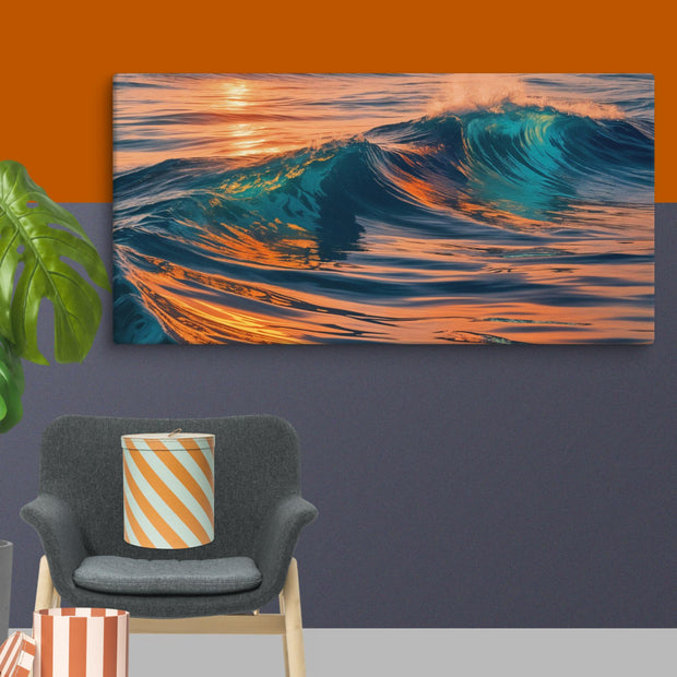 Evening Sea Art Canvas - From Sea To Shining Art