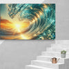 Sunset and wave Art In Canvas - From Sea To Shining Art
