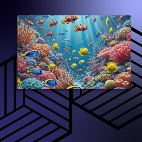 Underwater Sea Art Canvas - From Sea To Shining Art