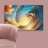 Sunset Sea Wave Art Canvas - From Sea To Shining Art