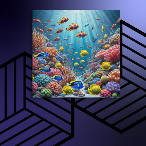 Underwater Sea Art Canvas - From Sea To Shining Art