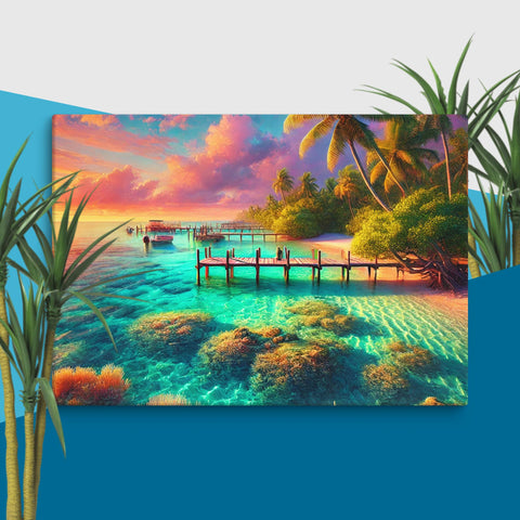 Tropical Escape Canvas - From Sea To Shining Art