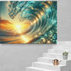 Sunset and wave Art In Canvas - From Sea To Shining Art