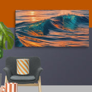 Evening Sea Art Canvas - From Sea To Shining Art