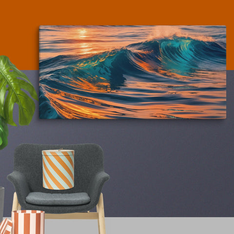 Evening Sea Art Canvas - From Sea To Shining Art