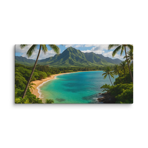 Dream Beach Escape Canvas Art - From Sea To Shining Art
