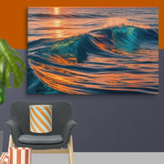 Evening Sea Art Canvas - From Sea To Shining Art
