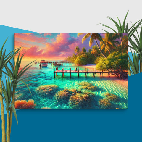 Tropical Escape Canvas - From Sea To Shining Art
