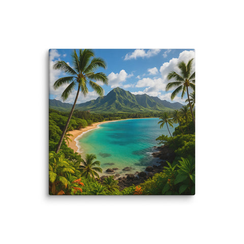 Dream Beach Escape Canvas Art - From Sea To Shining Art