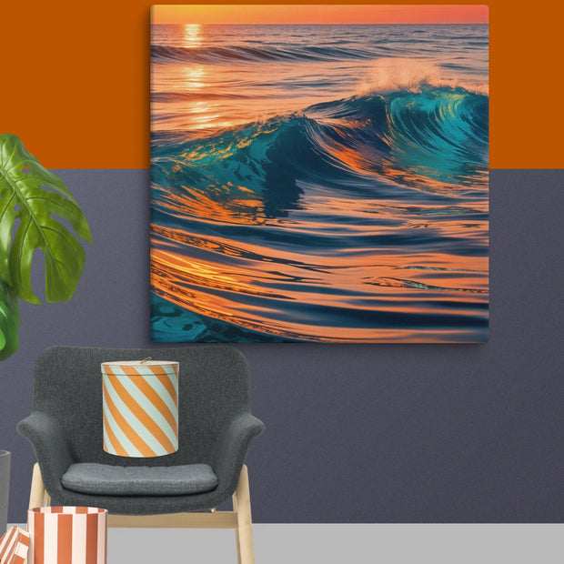 Evening Sea Art Canvas - From Sea To Shining Art