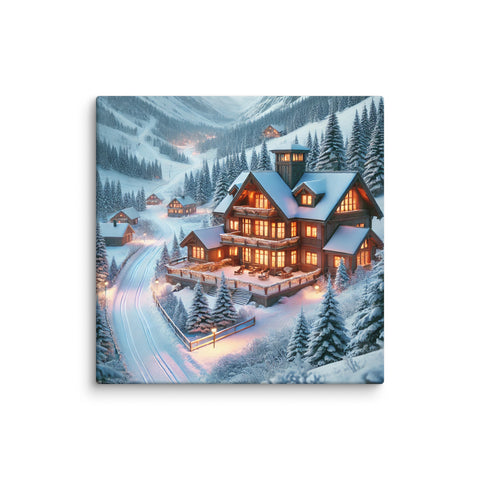 Winter Wonderland Lodge Canvas - From Sea To Shining Art