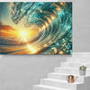 Sunset and wave Art In Canvas - From Sea To Shining Art