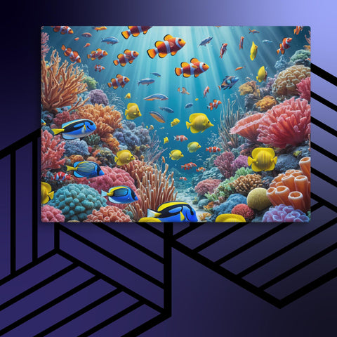 Underwater Sea Art Canvas - From Sea To Shining Art