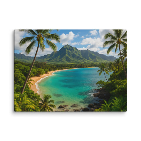 Dream Beach Escape Canvas Art - From Sea To Shining Art