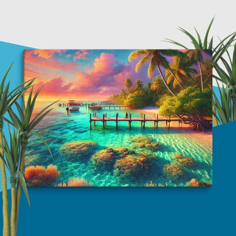 Tropical Escape Canvas - From Sea To Shining Art