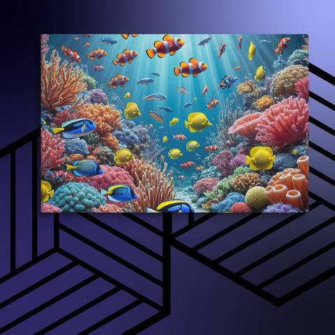 Underwater Sea Art Canvas - From Sea To Shining Art