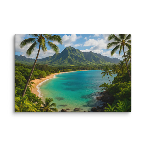 Dream Beach Escape Canvas Art - From Sea To Shining Art