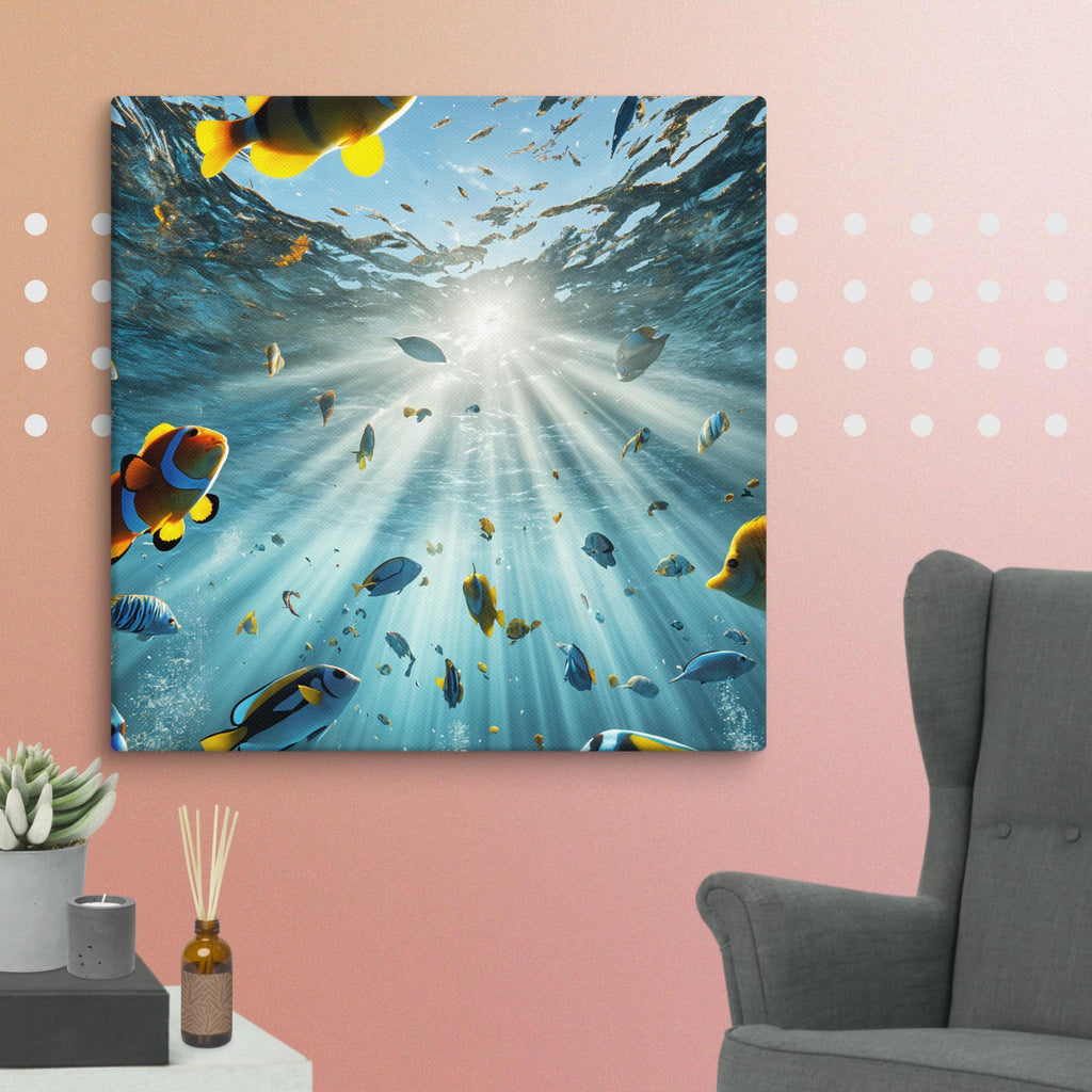 Sunbeams Beneath the Waves Art Canvas - From Sea To Shining Art