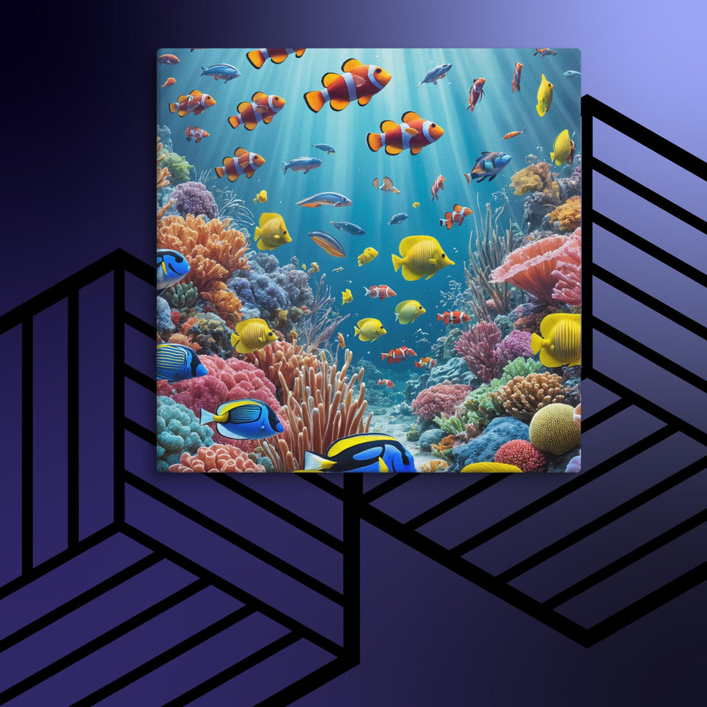 Underwater Sea Art Canvas - From Sea To Shining Art