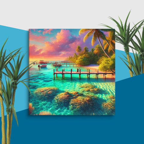 Tropical Escape Canvas - From Sea To Shining Art
