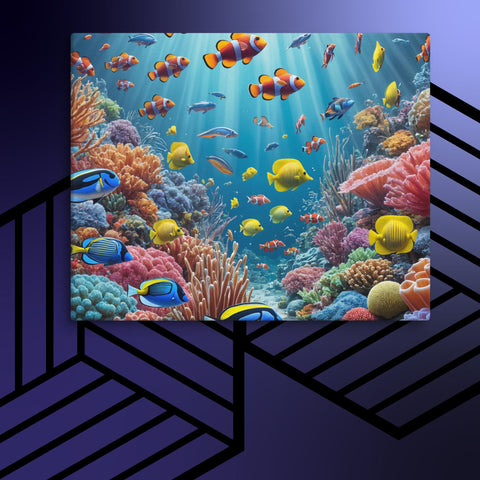 Underwater Sea Art Canvas - From Sea To Shining Art