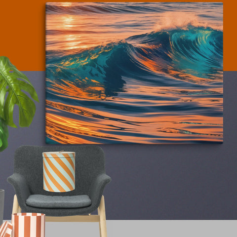 Evening Sea Art Canvas - From Sea To Shining Art