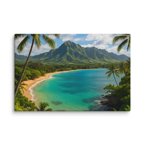 Dream Beach Escape Canvas Art - From Sea To Shining Art