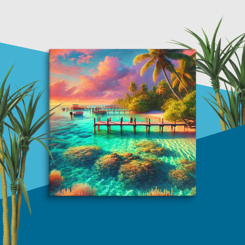 Tropical Escape Canvas - From Sea To Shining Art