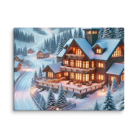Winter Wonderland Lodge Canvas - From Sea To Shining Art