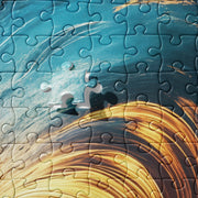 Sunset Sea Wave Art Jigsaw puzzle - From Sea To Shining Art