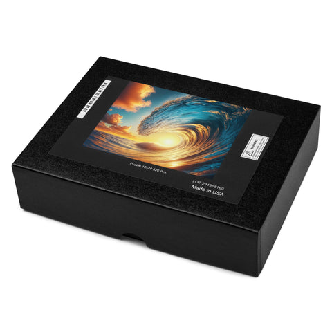 Sunset Sea Wave Art Jigsaw puzzle - From Sea To Shining Art
