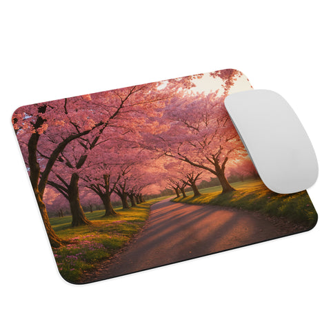 Blooming Cherry Trees Mouse Pad - From Sea To Shining Art