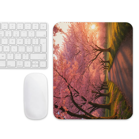 Blooming Cherry Trees Mouse Pad - From Sea To Shining Art