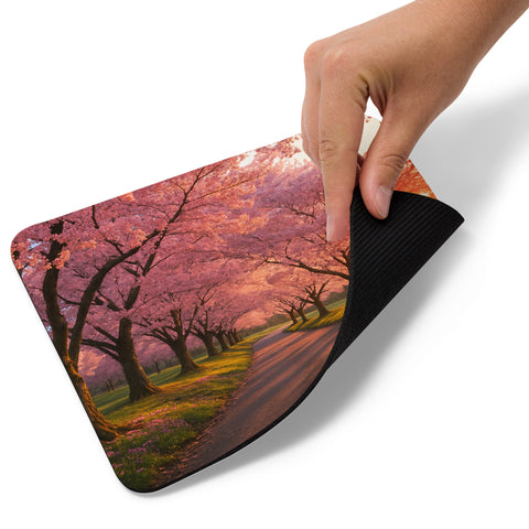 Blooming Cherry Trees Mouse Pad - From Sea To Shining Art