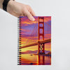 Iconic Sunset Bridge Spiral notebook - From Sea To Shining Art