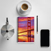Iconic Sunset Bridge Spiral notebook - From Sea To Shining Art