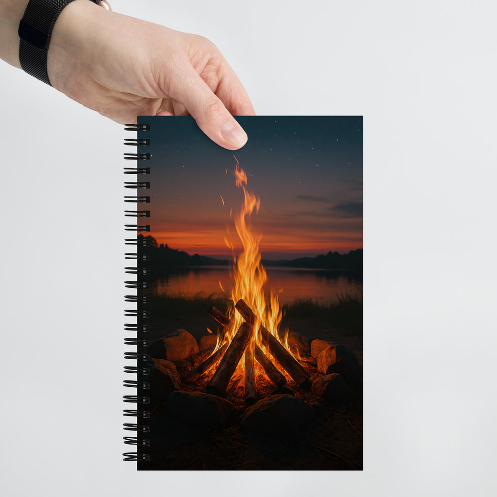 Flickering Flames Spiral notebook - From Sea To Shining Art