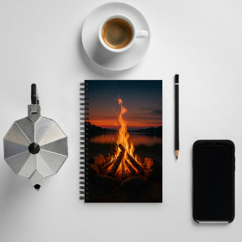 Flickering Flames Spiral notebook - From Sea To Shining Art