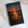 Flickering Flames Spiral notebook - From Sea To Shining Art