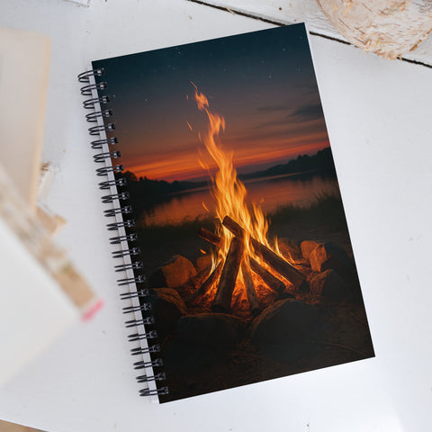 Flickering Flames Spiral notebook - From Sea To Shining Art