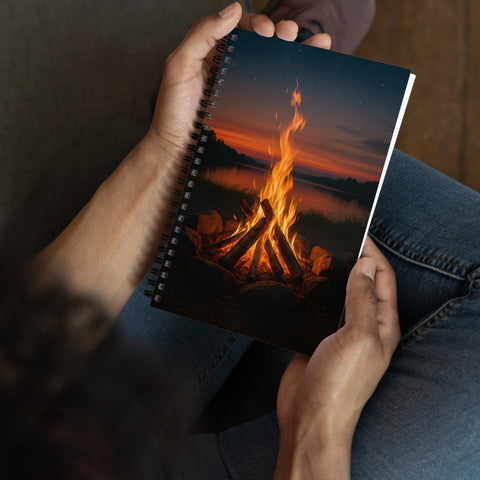 Flickering Flames Spiral notebook - From Sea To Shining Art