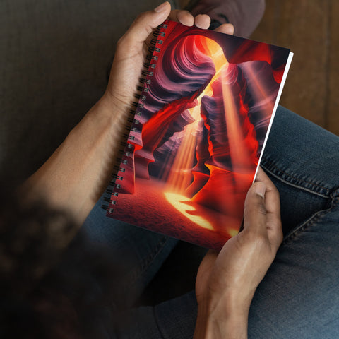 Mystical Canyon Glow Spiral notebook - From Sea To Shining Art