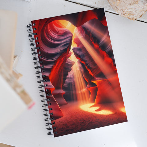 Mystical Canyon Glow Spiral notebook - From Sea To Shining Art