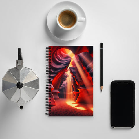 Mystical Canyon Glow Spiral notebook - From Sea To Shining Art