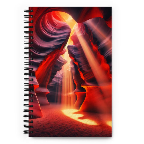 Mystical Canyon Glow Spiral notebook - From Sea To Shining Art