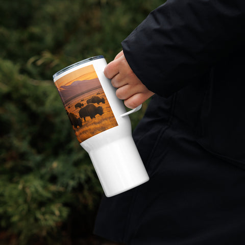 Nature's Masterpiece Travel mug with a handle - From Sea To Shining Art