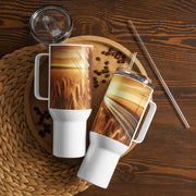 Sun-Kissed Grains Travel mug with a handle - From Sea To Shining Art