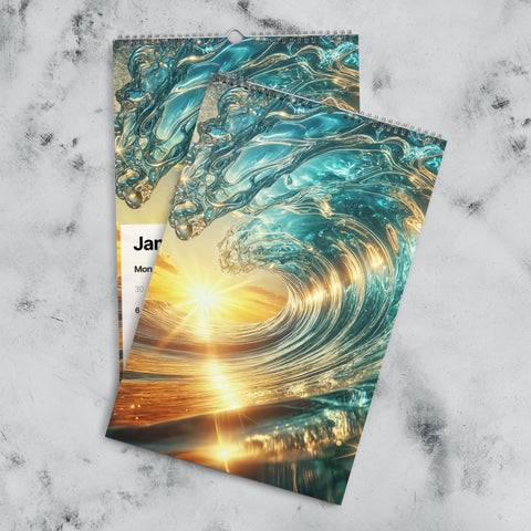 Sun in Wave Wall calendar 2025 - From Sea To Shining Art