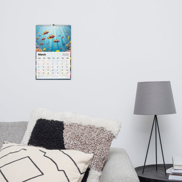 Underwater Sea Element Art Wall calendar 2025 - From Sea To Shining Art